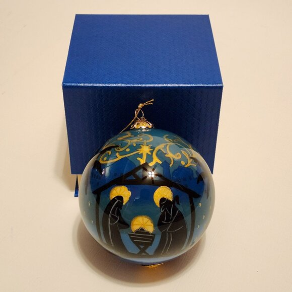 Pier 1 Imports Glass Bulb Ornament Nativity Scene 2017 - Picture 2 of 15
